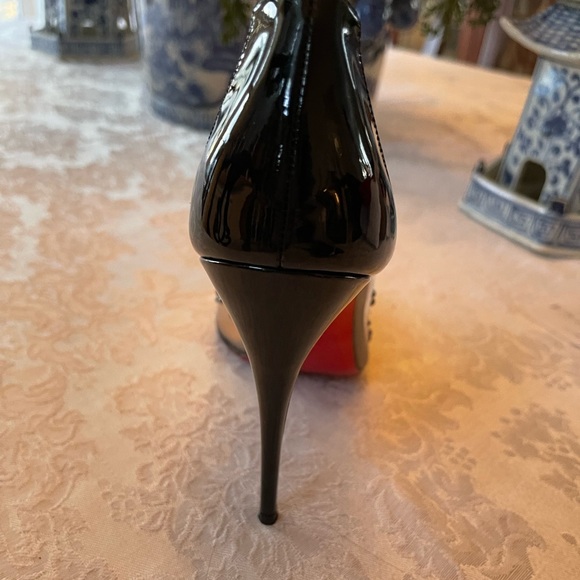 Christian Louboutin Follies Strass 100mm Heels - Hematite 37.5 - Picture 10 of 15